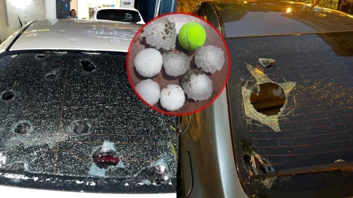 Granizo del tamaño de pelotas de tenis acumulado tras una tormenta en Paraguay