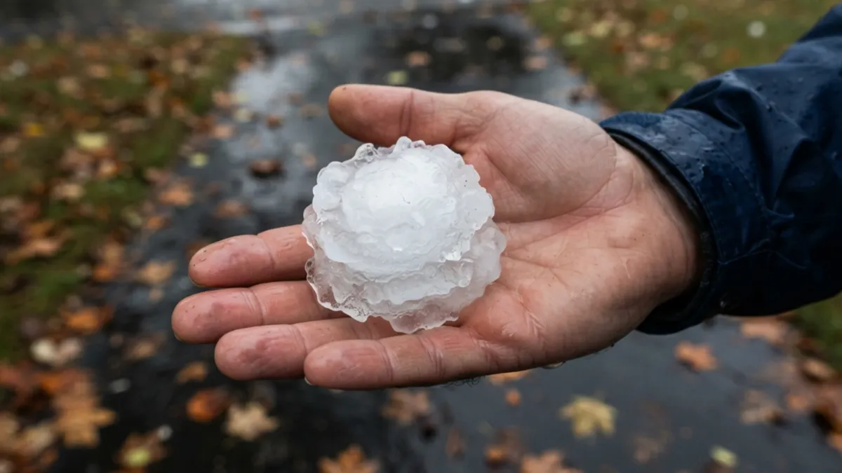 Tormenta severa con granizo y fuertes ráfagas de viento sobre El Paso, Texas